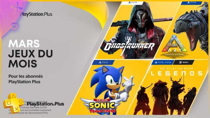PlayStation Plus : les jeux gratuits de mars 2022