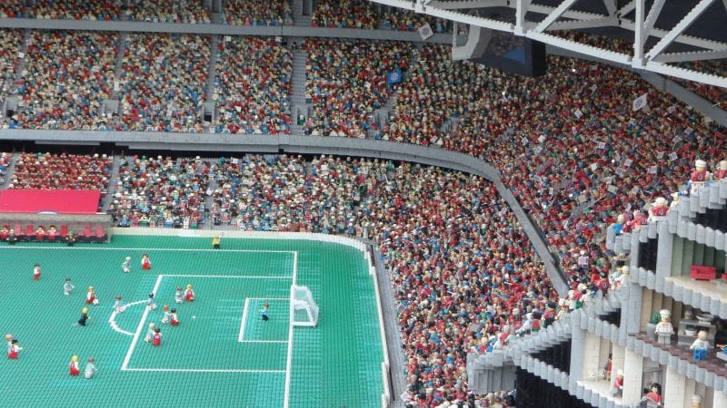 Un jeu de football LEGO listé sur Amazon