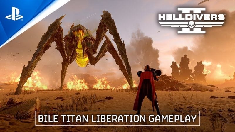 Helldivers 2 - Trailer de gameplay : libération du titan corrosif - VOSTFR - 4K | PS5, PC