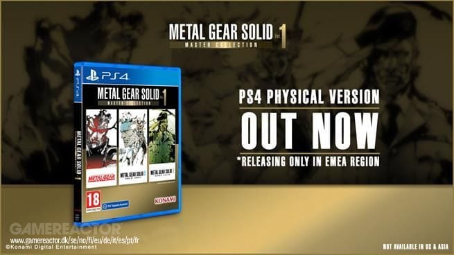 Metal Gear Solid: Master Collection Vol. 1 est désormais disponible en version physique sur PS4.