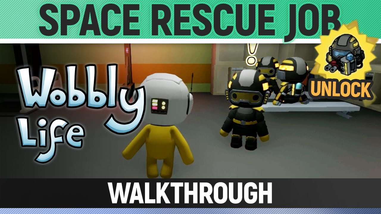 Space Rescue Ball Wobbly Life - Job - Space Rescue Job (Unlocks Rescue Team Space Suit)