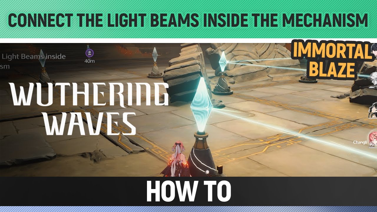 Wuthering Waves - Connect the Light Beams inside the Mechanism