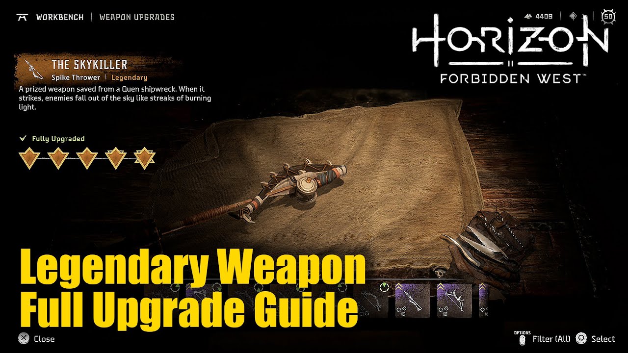 Spike Thrower R6 Horizon Forbidden West - Spike Thrower The Skykiller Legendary Weapon ...