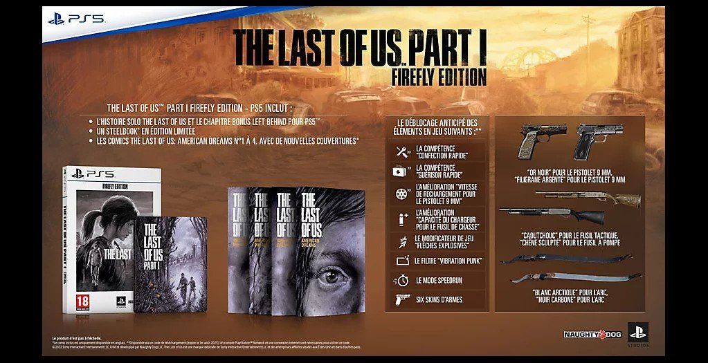 TLOU part 1 Une édition Firefly sur ps5