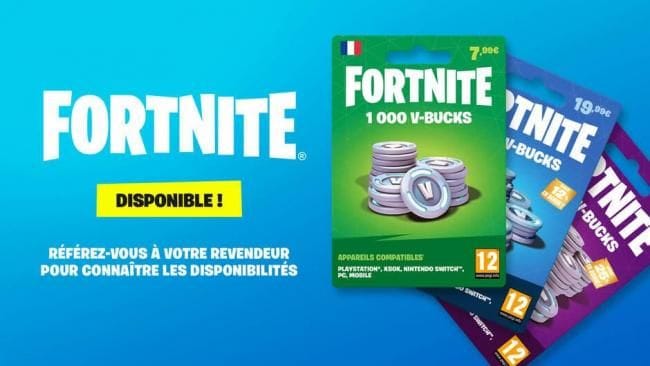 Fortnite : Les cartes V-bucks arrivent bientôt en France - GAMEWAVE