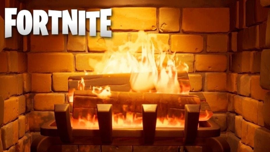 Fortnite : se réchauffer près du feu dans le Chalet douillet