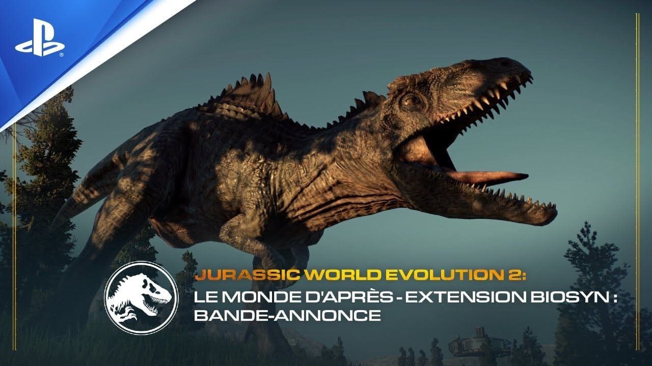 Jurassic World Evolution 2 - Trailer de l'extension Biosyn - Le monde d'après | PS4, PS5