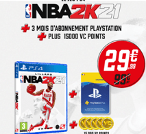 offre sur le jeu NBA 2K21!
