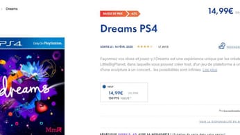 [PROMO] Le jeux DREAMS PS4 à moins de 15€
