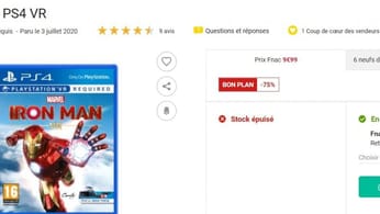 Iron Man VR à moins de 10€