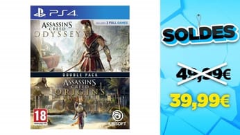 Soldes PS4 : Double Pack Assassin's Creed Origins + Odyssey à -20%