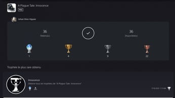 Platine #40  - A plague tale: Innocence (PS5)