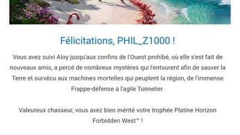Mon nouveau Trophée Platine.