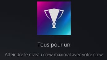 Je vous donne le trophée "Tous pour un" (atteindre le niveau max d'un crew) , lâchez vos psn id et je vous invite 😉