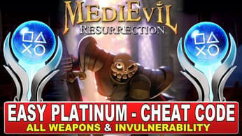 MediEvil Resurrection PS4, PS5 Easy Platinum With Cheats - Invulnerability and All Weapons