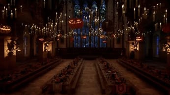 Hogwarts Legacy fête Halloween dans le grand hall