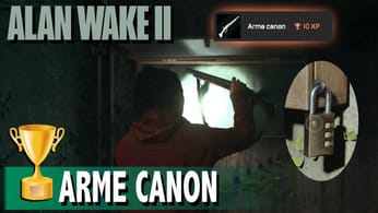 ARME CANON - TROUVER LE FUSIL CANON SCIÉ / COMBINAISON CADENAS  - TROPHÉE / SUCCÈS  ALAN WAKE 2