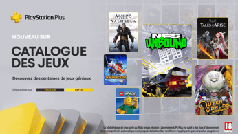 Catalogue des jeux PlayStation Plus pour février : Need for Speed Unbound, The Outer Worlds, Tales of Arise, Assassin’s Creed Valhalla, etc