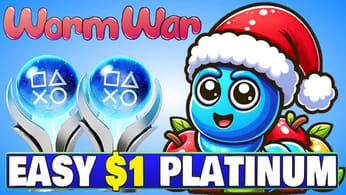 New Easy $1 Platinum Game - Worm War Quick Trophy Guide