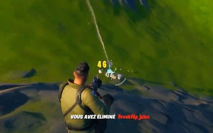 Fortnite :, Éliminer des adversaires en sautant ou en tombant défi semaine 8, saison 4