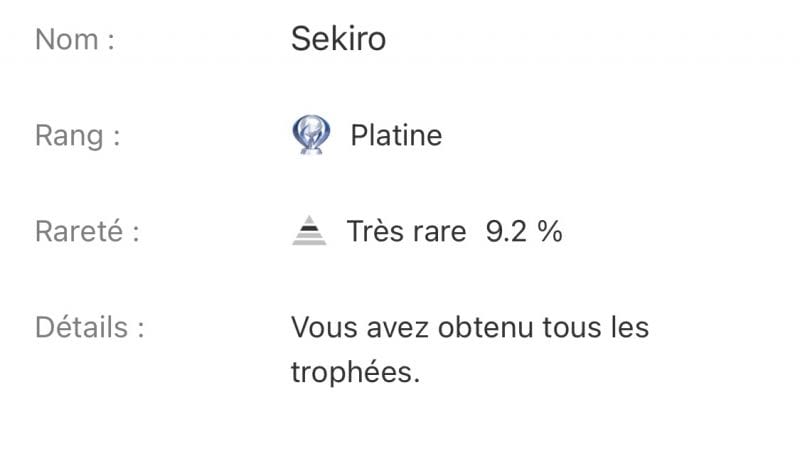 Le platine dont vous êtes le plus fier