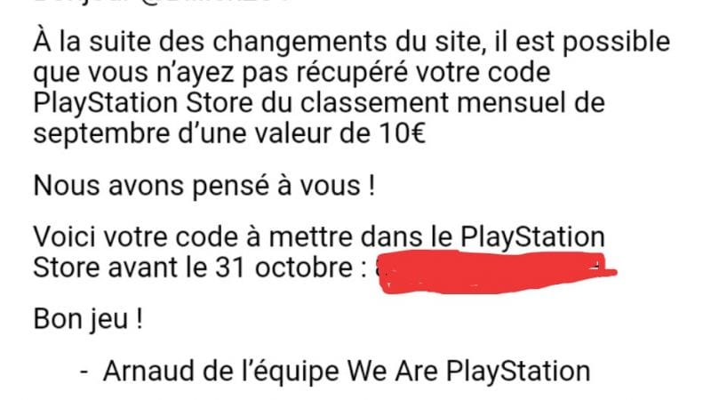Code de classement de Septembre.