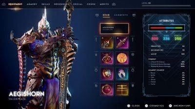 Godfall : l'interface, le loot et la progression détaillés avec de nombreux visuels et une vidéo