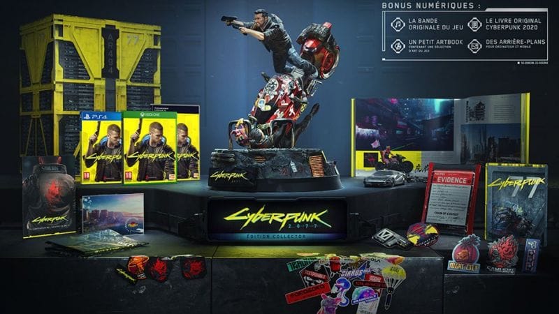 Détail de l'edition collector de Cyberpunk 2077