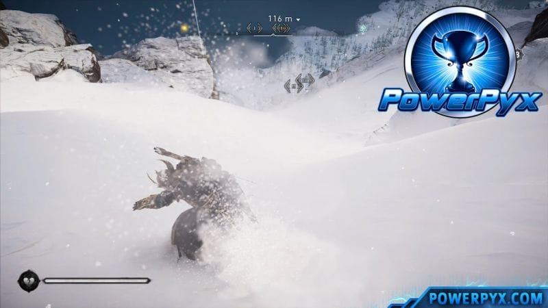 Assassin's Creed Valhalla - Skadi's Hobby Trophy / Achievement Guide (150m Slide in Snow)
