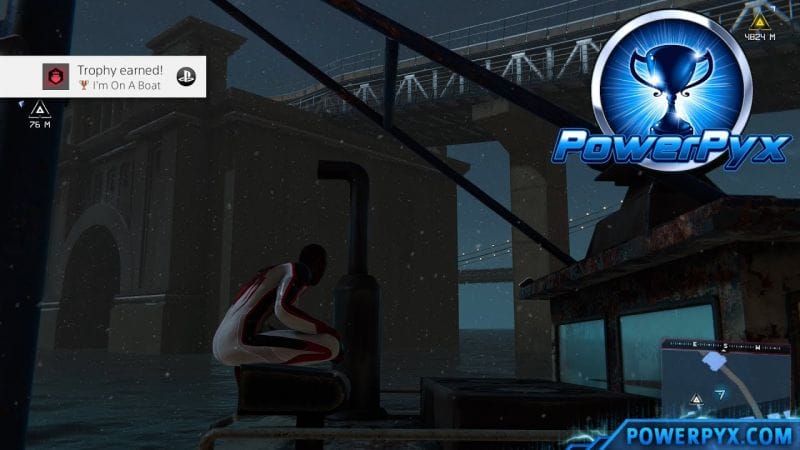 Spider-Man Miles Morales I'm On A Boat Trophy Guide (Derelict Boat Location)