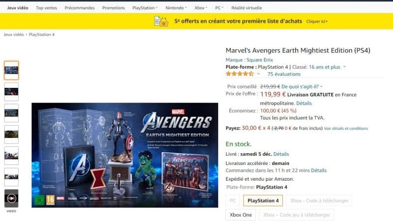 Bon plan sur l'Edition collector sur AMAZON