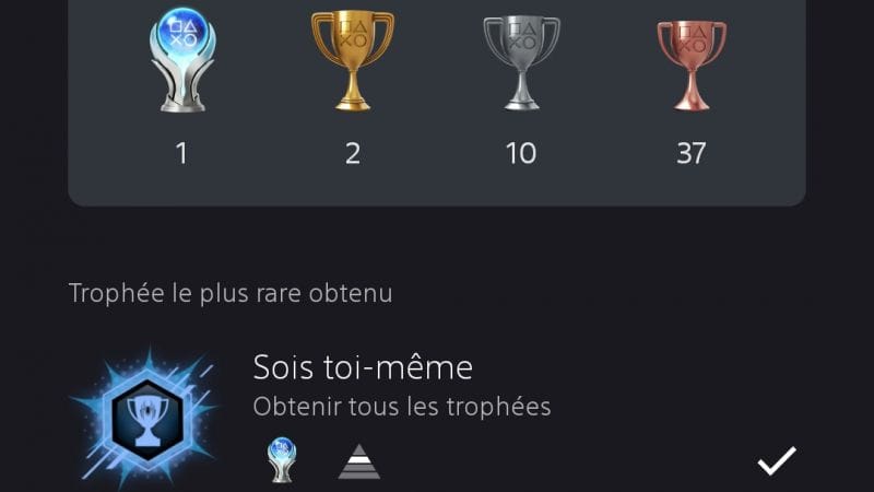 Trophée platine