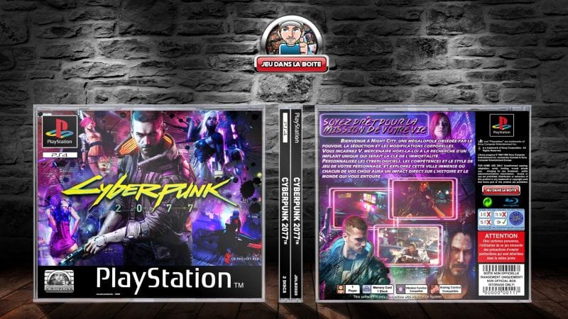 Cyberpunk 2077 dans un boîtier Ps1