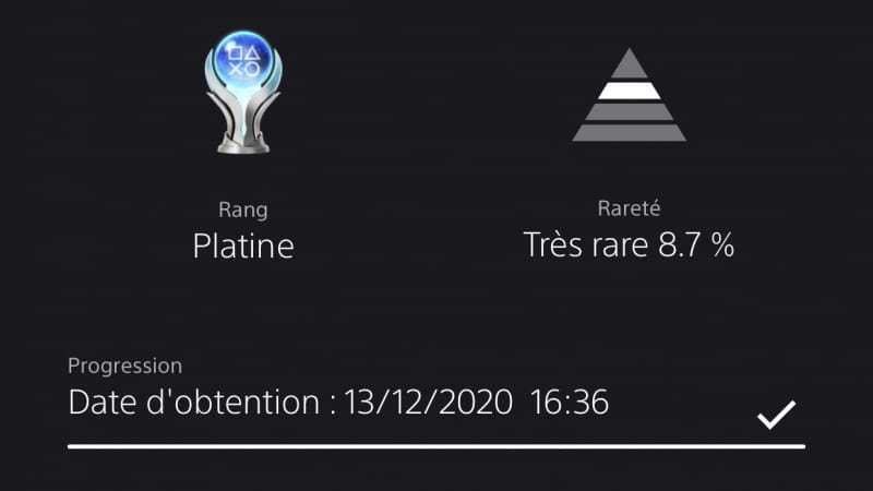 Pour la découverte de la PS5 un platine à faire !