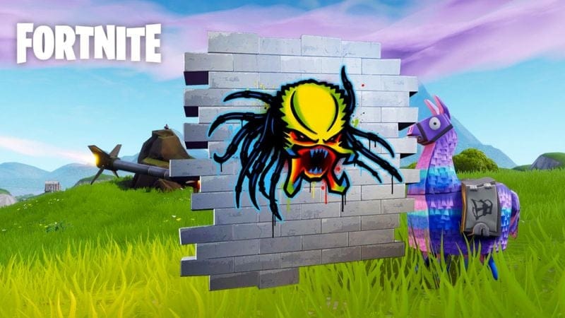 Fuite d'un crossover Fortnite x Predator : spray, vaisseau, bannière... - Dexerto.fr