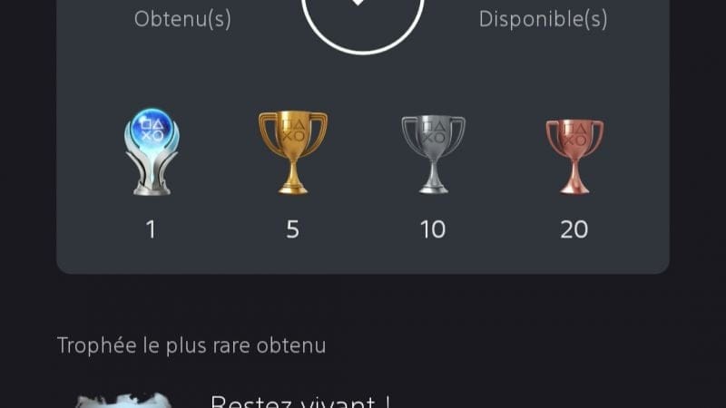 Trophée Platine Stranded Deep