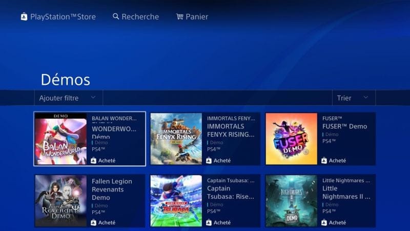 DEMO à GOGO sur le PS Store