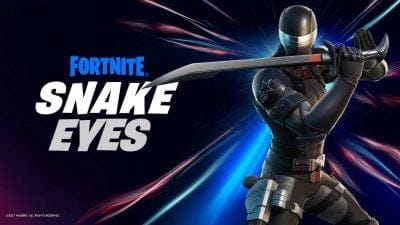 Fortnite : Snake Eyes de GI Joe entre à son tour en jeu avec une skin payante et une figurine exclusive