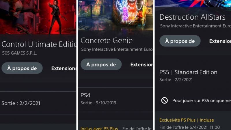 Jeux ps+ déjà disponible