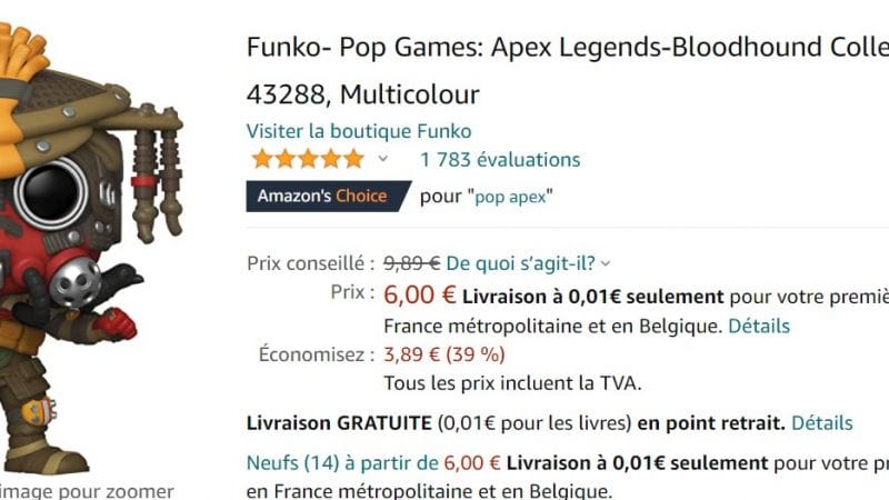 [PROMO] Figurines Funko POP Apex à 6€