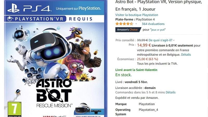 [PROMO] Astro Bot  Rescue Mission à moins de 15€