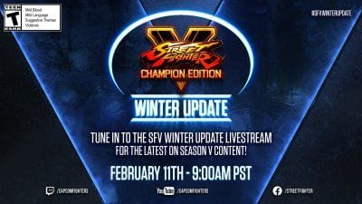 Street Fighter V: Champion Edition, Capcom nous donne rendez-vous pour une Winter Update