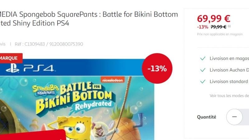 [PROMO] L'Edition collector Shiny de Bob L'éponge à 70€