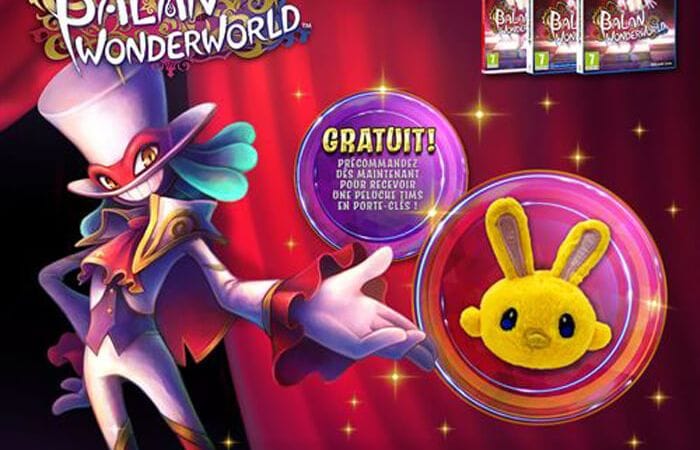 Un porte clefs Peluche offert  pour l'achat du jeu Balan Wonderworld