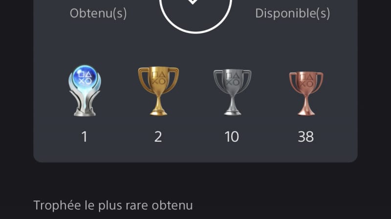 Mon trophée platine sur Spiderman