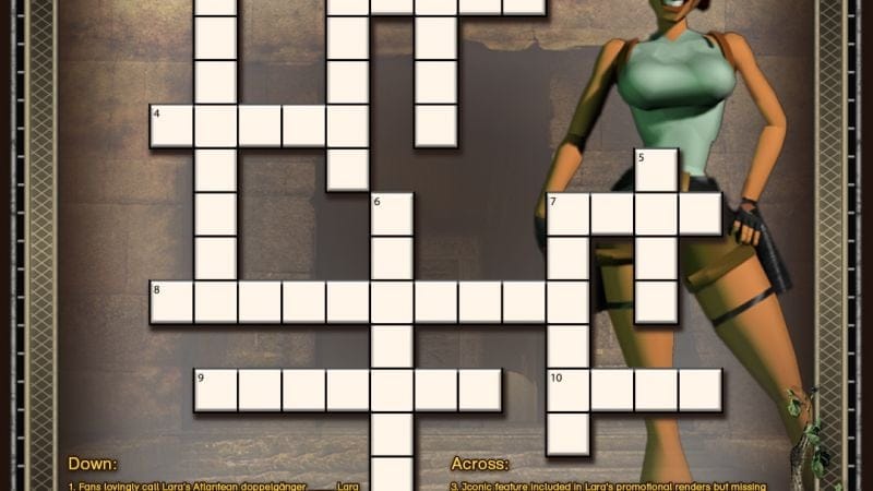 25 ans de Tomb Raider: Mots croisés "Tomb Raider"