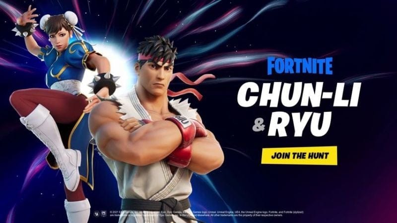 Ryu et Chun-Li de Street Fighter sont dans Fortnite