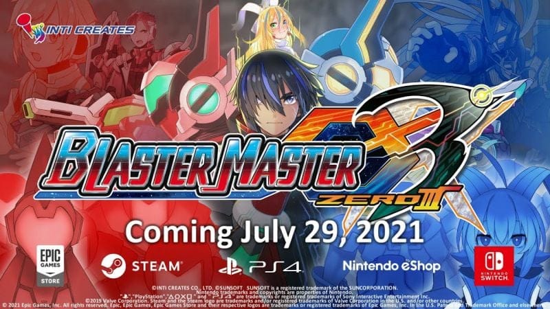 Blaster Master Zero III annoncé et daté sur PC, PS4 et Switch