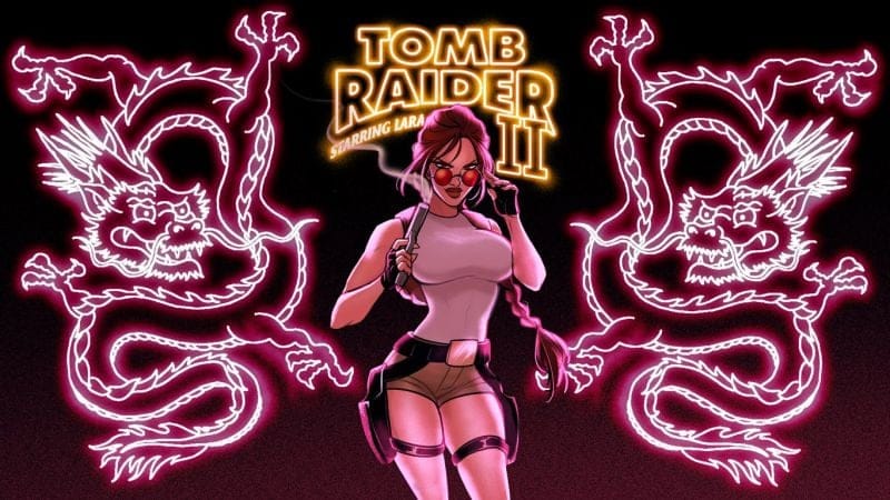 25 ans de Tomb Raider: L'Art Cover de Tomb Raider II: Starring Lara Croft Réimaginé