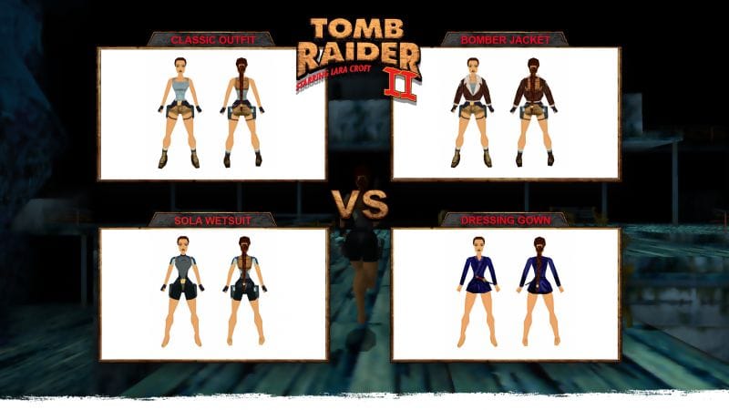 25 ans de Tomb Raider: Sondage: Quelle est votre tenue préférée de Tomb Raider II: Starring Lara Croft ?